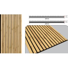 Гъвкав декоративен стенен панел - MDF с PVC покритие - Цвят: Дървесен - 60 x 275 см