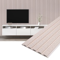 Декоративен PVC Панел – цвят екрю – 15 х 1 х 266 см