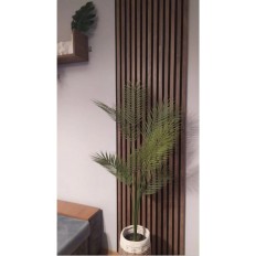 Декоративен стенен панел - MDF - Орех - 24 x 280 см